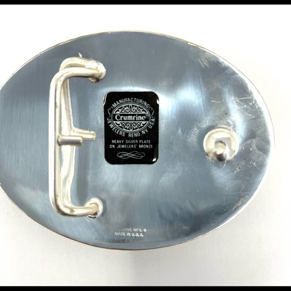 Crumrine KARATE Belt Buckle 3.5”x2.75” Silver & Gold - Picture 6 of 9